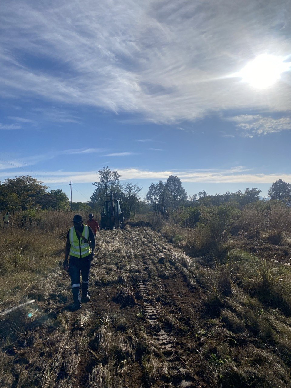Clearing track and site preparation at Cosmo Peak